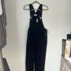 Brand New With Tags, Never Worn Straight Leg Overalls From Madewell In Black Denim. Black Denim, Madewell, Pant Jumpsuit, Overalls, Straight Leg, Tags, Brand New, Pants, Women Shopping