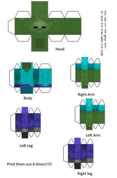 the instructions for how to make an origami creeper from minecraft paper