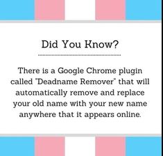 a sign that says, did you know? there is a google chrome plugin called deadma remover