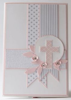 a close up of a card with a cross on the front and dots on the back