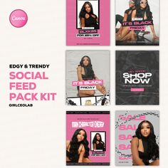 the social feed pack includes four different models