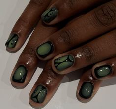 Alien Nails, Mens Nails, Hippie Nails, Punk Nails, Airbrush Nails, Hard Nails, Gel Mani, Grunge Nails, Minimal Nails