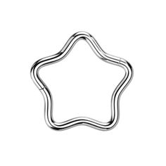 PRICES MAY VARY. STYLE: Star Shaped Hinged Segment Ring MATERIAL: F136 implant grade titanium GAUGE/BAR THICKNESS: 18GA (1mm) DIAMETER LENGTH: choose 5/16" (8mm) or 3/8" (10mm) Star Septum, Unique Septum Jewelry, Silver Septum Piercing, Star Nose Ring, Cute Septum Rings, Piercings Aesthetic, Physical Manifestation, Septum Piercing Jewelry, Brat Summer