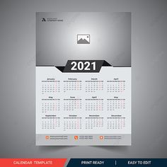 a desk calendar for the new year is shown in this image, it has a black and white design