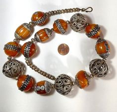 (1) Ethnic-style Silver, Faux Amber Resin and Mother-of-Pearl Over Silver - Crossroads Jewelers Tree Sap, Amber Resin, Murano Glass Beads, Wood Necklace, Amber Necklace, Amber Beads, Copper Chain, Ethnic Style, Silver Filigree