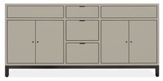 the sideboard has four drawers and two doors