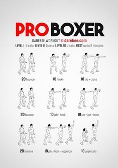 a poster showing how to do an exercise with the word pro boxer on it