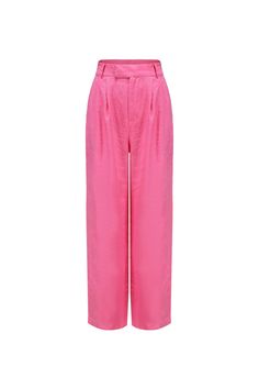 Designed to flatter your silhouette and provide maximum comfort. These brilliantly pink palazzo pants are 100% linen, super comfy and breathable. It's high waisted and extends to your heels. You can roll up the hems for a cleaner look. Wear these alone, or with its matching crop top for a super fun and easy outfit. Style #: WWSH926 Trendy Linen Pants For Day Out, Chic Solid Color Linen Wide Leg Pants, Chic Solid Linen Wide Leg Pants, Pink Linen Bottoms For Spring, Pink Wide Leg Pants With Pockets, Chic Pink Wide Leg Pants, Chic Pink Wide Leg Pants With Pockets, Trendy Wide Leg Linen Bottoms, Pink Cotton Wide Leg Workwear Pants