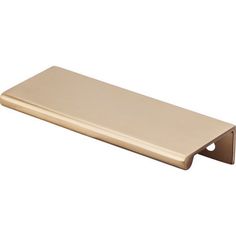 an image of a brass plate on a white background for use as a shelf or door handle