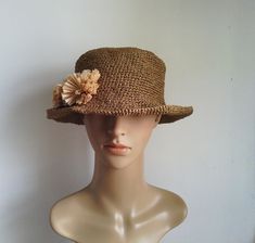 I crocheted this sun hat  with raffia straw yarn, it is stylish and suitable for summer. color in picture: beige size:58cm The color and size are customized, you can choose your favoritor color  from the color chart.  https://www.etsy.com/listing/177257798/crochet-summer-sun-hat-yarnbeach-bag?ref=reviews Beige Summer Crochet Hat, Handmade Beige Panama Hat For Summer, Beige Yarn Straw Hat For Summer, Handmade Brown Crochet Hat For Summer, Beige Yarn Summer Straw Hat, Handmade Beige Straw Hat For Beach Season, Brown Crochet Sun Hat For Summer, Handmade Beige Crochet Hat For Vacation, Brown Crochet Summer Sun Hat