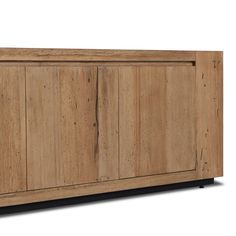 the sideboard is made out of wood