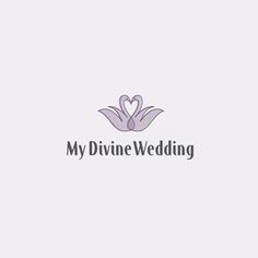 the logo for my divine wedding, which is designed to look like a flower with two petals