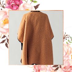 Elevate your wardrobe with our versatile poncho-style open front knit kimono. Designed with kimono sleeves, front pockets, and side slits for added style and functionality. Perfect layering piece for the seasons ahead! Available in one size and made from 100% polyester for a comfortable and lightweight feel. Chic Oversized Cape With Batwing Sleeve, Oversized Brown Poncho For Spring, One Size Cape Outerwear For Layering, Oversized Brown Poncho Cape, Oversized Cape With Batwing Sleeve For Spring, Oversized Brown Cape Shawl, Spring Poncho With Kimono Sleeves, Oversized, Oversized Poncho With Kimono Sleeves For Spring, Spring Poncho With Kimono Sleeves