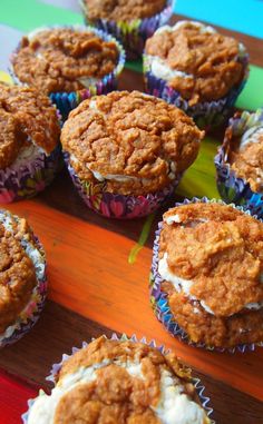 there are many muffins that are on the table and ready to be eaten