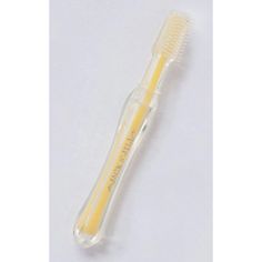 Soft silicone bristles, gentle on tiny teeth and sensitive gums, 100% medical grade silicone, BPA and PVC free. Ideal for babies/children before side/rear teeth have come through. Directions: Before use, attach safety shield to toothbrush. Pass the toothbrush head through the center hole on shield. The shield rests just below the bristles. Wash your hands! Rinse toothbrush thoroughly before and after each use, especially the bristles. Periodically, sterilize in boiling water. Stage 2 (1-2 years) Tooth Brush, Medical Grade Silicone, Silicone Brush, Boiling Water, Wash Your Hands, Soft Silicone, Brushing Teeth, Medical, Water