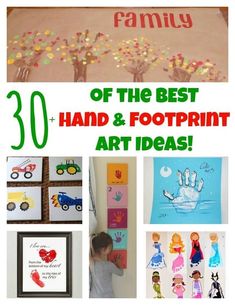 the best hand and footprint art ideas for kids to use in their homes or classroom