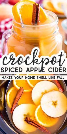 a close up of an apple cider in a jar