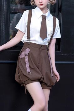 SKU: LIN02053 Fabric: Polyester Style types: Ouji Lolita Season: Spring, Summer, Autumn, Winter Include: Blouse*1 + Shorts*1 Size(IN) Bust Shorts Waist Sleeve Length Shoulder Width Shorts Hip S 36.22 26.38 7.87 14.57 38.58 M 37.80 28.35 8.27 14.96 40.16 L 39.37 30.31 8.66 15.35 41.73 Size(CM) Bust Waist Sleeve Length Shoulder Width Hip S 92 67 20 37 98 M 96 72 21 38 102 L 100 77 22 39 106 Ouji Fashion, Style Types, Brown Bunny, Short Waist, Puffy Sleeves, Crop Shirt, Grunge Outfits, Detective, Autumn Winter