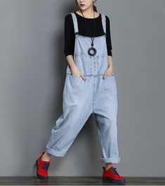 Denim Casual Spring Denim Overall Women Jumpsuits Solid Cotton Denim Jumpsuit For Summer, Summer Cotton Denim Jumpsuit, Light Blue Denim Pants For Summer, Light Blue Denim Summer Pants, Casual Cotton Denim Jumpsuit Non-stretch, Casual Blue Cotton Denim Jumpsuit, Casual Solid Denim Jumpsuit For Spring, Light Wash Wide Leg Denim Jumpsuit For Summer, Summer Light Wash Wide Leg Denim Jumpsuit