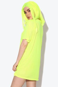 Catch eyes and turn heads this festival season in our Miami Neon Yellow Oversized Mesh T-shirt. Get summer ready with our oversized tee it’s the perfect poolside cover up during the day or add biker shorts and heels for a neon evening look. Designed in London for KARIZMAFabric: MeshLength: 77cm Gentle dry clean or gentle hand wash cold water and hang to dry. Model is 5 ft 7 and wears a size small.Please use our size guide for body measurements when purchasing, our garments run true to size. Green Summer Streetwear Tops, Oversized Summer T-shirt, Summer Cotton Tops For Music Festival, Summer Music Festival Short Sleeve T-shirt, Cool Summer Streetwear T-shirt, Short Sleeve T-shirt For Summer Music Festival, Cool Summer Tops With Crew Neck, Cool Crew Neck Tops For Summer, Cool Crew Neck Summer Tops