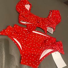 New With Tags. I Have Two Of These. Cute Red Summer Swimwear, Cute Red Swimwear For Poolside, Cute Red Swimwear For The Beach, Red Polka Dot, Kids Swimming, Jessica Simpson, Polka Dot, Polka Dots, Kids Shop