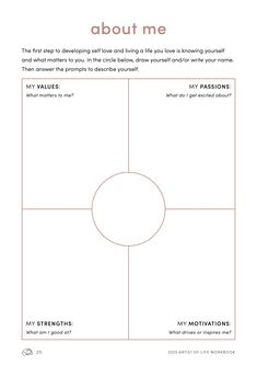 Artist Of Life Workbook, Digital Workbook, Get My Life Together, Therapy Worksheets, Mental And Emotional Health