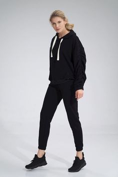 Cotton sweatpants. Wide rubber band on the waist. Legs finished with rubber. Without pockets. Cotton 100 % Size Lenght Inseam Hips width Waist width L 96 cm 29 cm 106 cm 78 cm M 95.5 cm 28.5 cm 102 cm 74 cm S 95 cm 28 cm 98 cm 70 cm XL 96.5 cm 29.5 cm 110 cm 82 cm Plus Size Pullover, Cotton Sweatpants, Pleated Sleeves, Modern Trend, Perfect Wardrobe, La Fashion, Urban Outfits, Cotton Blouses, Fast Fashion