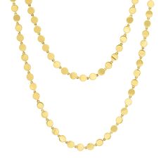 Jennifer Meyer | 30 Inch Mini Circle Link Necklace Yellow Gold Round Necklace For Layering, Gold Single Strand Necklace For Layering, Long Layer, More Is More, Long Layers, Link Necklace, Instagram Shop, Extra Long, Lobster Clasp