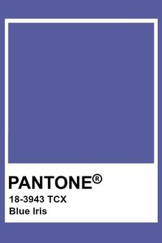 pantone's blue iris color is shown