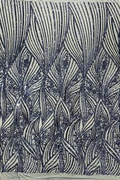 Curvy Line Design Sequins Fabric This incredible fabric features a gorgeous curvy pattern created with shiny...