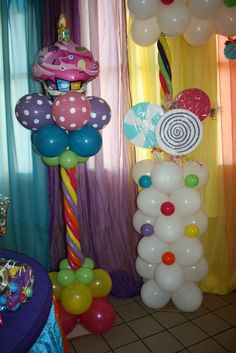 balloons and decorations for a birthday party