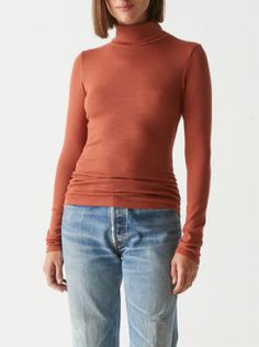 Look your best in the Gail Turtleneck – its lightweight, ultra soft rib mix fabric and body skimming fit complement any wardrobe. Plus, it washes well and holds its shape – great for layering or wearing alone! Look and feel fashionable every time you put it on. 48% Cotton, 48% Modal, 4% Spandex Machine Washable Trendy Form-fitting Tops For Fall, Trendy Second-skin Tops For Fall, High Stretch Tops For Everyday Fall Wear, Michael Stars, Mixing Fabrics, Look Your Best, Layering, Turtle Neck, Spandex