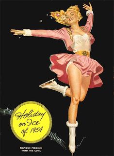 an old fashion magazine cover with a woman dancing