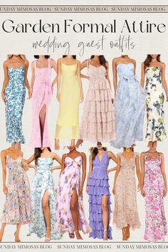 the garden formal attire wedding guest outfits