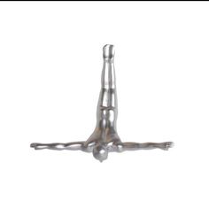 a metal object that looks like a person doing a handstand on one leg