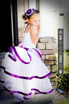 Sweet! - Flower girl. White w/purple for little girls, purple w/ white for big girl...? | CHECK OUT MORE GREAT FLOWER GIRL AND RING BEARER PHOTOS AND IDEAS AT WEDDINGPINS.NET | #weddings #wedding #flowergirl #flowergirls #rings #weddingring #ringbearer #ringbearers #weddingphotographer #bachelorparty #events #forweddings #fairytalewedding #fairytaleweddings #romance Purple Ring Bearer, Reese's Pieces, Purple Ring, White Spaghetti, Pageant Gowns, Cute Wedding Ideas, Wedding Flower Girl, Bridesmaid Flowers, Ring Bearer