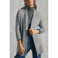 Anthropologie Eri + Ali Montana Ribbed Cardigan In Grey, Size Xs. With An Irresistibly Cozy Finish, This Cardigan Is A Perfect Pick For The Season - Throw It On Over A Tunic Dress For A Laidback-Yet-Festive Look, Or Layer It Over Your Favorite Loungewear For A Comfy At-Home Ensemble. Front Patch Pockets. Open Front. New With Tag Attached. 68% Polyester 28% Rayon, 4% Spandex Pit To Pit: 20" Length: 29" Versatile Ribbed Winter Outerwear, Winter Ribbed Relaxed Fit Cardigan, Winter Ribbed Cardigan With Relaxed Fit, Ribbed Relaxed Fit Cardigan For Winter, Trendy Cotton Ribbed Cardigan, Versatile Ribbed Winter Cardigan, Trendy Ribbed Cotton Cardigan, Casual Ribbed Outerwear For Layering, Trendy Ribbed Outerwear For Layering