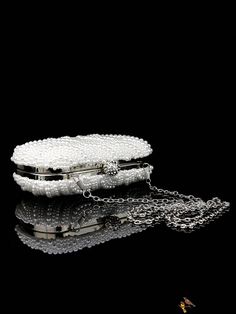 BirdinBag - Elegant Pearl Clutch Bag: Ideal for Weddings & Parties, with Removable Shoulder Chain Pearl Clutch Bag, Pearl Clutch, Shoulder Chain, Chain Bag, Box Bag, Mini Fashion, Chain Bags, 4 Inch, Wedding Party