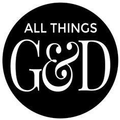 the logo for all things g & d