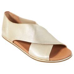 Gentle Souls Laniey Leather Slip-On Sandal  Give all your warm weather looks a sophisticated boost with this flat slip-on sandal. Featuring a stretch leather upper and Gentle Souls' signature cloudlike PORON cushioning and arch support, and perfect for Sunday brunches, date nights and parties. Leather Slip-ons For Beach, Summer Flats With Arch Support And Flat Heel, Summer Flats With Arch Support, Chic Open Toe Slip-ons For Summer, Comfortable Summer Flats With Arch Support, Comfortable Flats With Arch Support For Summer, Summer Leather Footbed Slip-ons, Summer Slip-ons With Leather Footbed, Chic Slip-on Sandals With Cushioned Footbed