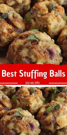 the best stuffing balls are made with fresh herbs and then baked in an air fryer