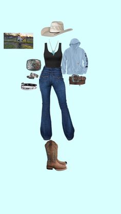 Western Fashion Jewelry, Cute Country Outfits, Cute N Country, Cowgirl Outfits, School Fits, Dream Clothes