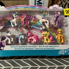 the little pony figurines are in their packaging for $ 20 each or more