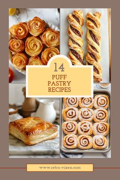 14 Irresistible Puff Pastry Recipes You Need to Try Today! - Retro Vixen Ready Made Puff Pastry Recipes, Puff Pastry Cookies, Easy Pastry Recipes, Savory Appetizers