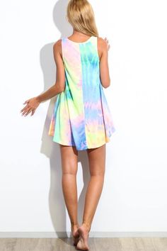 Neon tie-dye shift dress.Side pockets.Loose fit.Cotton/polyester. Tie And Dye, Dresses Xs, Shift Dress, Lily Pulitzer Dress, Batik, Tie Dye, Loose Fitting, Online Store, Dye