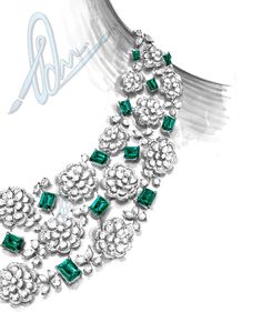 Egyptian Inspired Jewelry, Emerald Diamond Necklace, Diamonds Bracelet, Real Diamond Necklace, Diamond Bracelet Design, Necklace With Diamond, American Diamond Jewellery