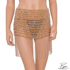 Bjux - Cuerpo metal pecho cadena sexy borla cintura cadena falda lentejuelas backless cuerpo cadena Beaded Body Chain For Summer Festivals, Summer Festival Beaded Body Chain, Glamorous Summer Party Body Chain, Beaded Body Chain For Party, Summer Party Backless Body Chain, Glamorous Body Jewelry For Summer Night Out, Fitted Body Chain For Summer Night Out, Fitted Chain Strap Body Chain For Party, Fitted Body Chain With Chain Strap For Party