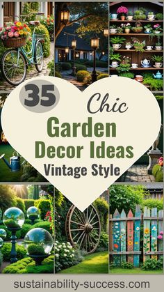 35 Vintage Garden Decor Ideas To Elevate Your Outdoor Space Thrift Store Garden Ideas, Vintage Yard Decor, Diy Vintage Garden Décor, Vintage Garden Decor Farmhouse Style, Repurposed Garden Ideas, Upcycled Garden Ideas, Upcycle Garden Ideas, Garden Upcycle Ideas, Quirky Garden Ideas