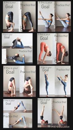 yoga poses for beginners to practice their moves and postures, including the handstand