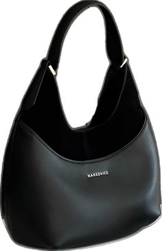 Modern Evening Hobo Bag With Large Capacity, Modern Large Capacity Hobo Bag For Evening, Leather Hobo Bag With Large Capacity For Evening, Black Hobo Bag With Silver-tone Hardware For Evening, Sleek Black Shoulder Bag With Leather Handles, Sleek Black Hobo Bag For Everyday, Black Sleek Hobo Bag For Everyday Use, Sleek Large Capacity Leather Shoulder Bag, Sleek Black Leather Hobo Bag